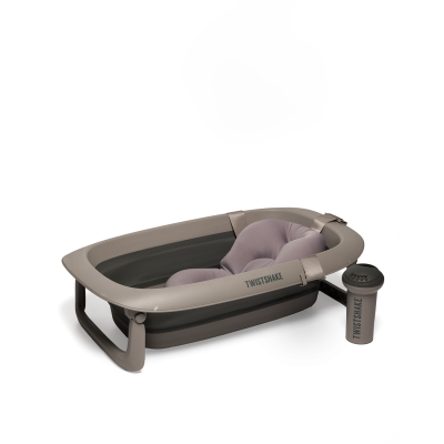 Twistshake Βρεφικό Μπανάκι με Μειωτή Και Βοηθητική Κανάτα Faded Grey