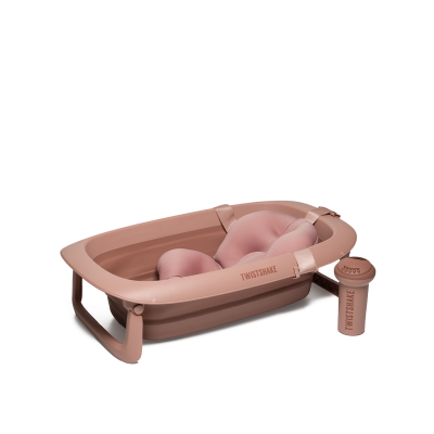 Twistshake Βρεφικό Μπανάκι με Μειωτή Και Βοηθητική Κανάτα Faded Pink 