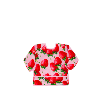 Twistshake Μακρυμάνικη Σαλιάρα Strawberry