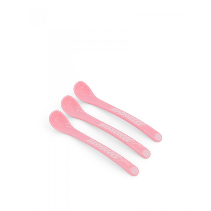 Twistshake 3x Κουταλάκια Ταΐσματος 4+ Μηνών Pastel Pink