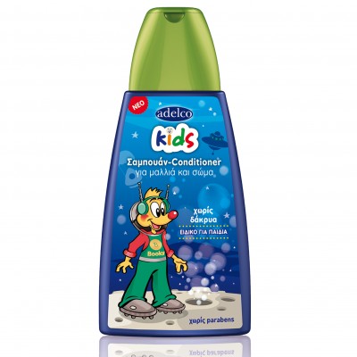 Adelco Kids Σαμπουάν-Conditioner για μαλλιά και σώμα 300ml