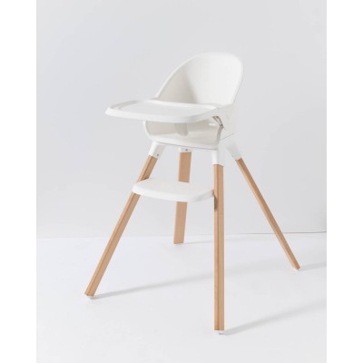 Twistshake Καρέκλα Φαγητού White Natural Wood