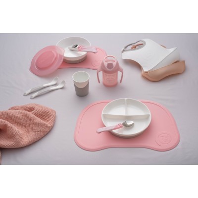 Twistshake Ανοξείδωτο Σετ Κουτάλι, Μαχαίρι, Πιρούνι 12+ Μηνών Pastel Pink