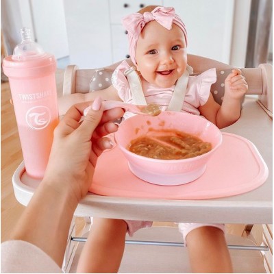 Twistshake Μπολ Φαγητού Αντιολισθητικό 6+ Μηνών Pastel Pink