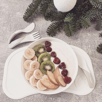 Twistshake Σετ Κουτάλι, Μαχαίρι, Πιρούνι 6+ Μηνών White