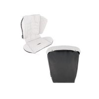 Twistshake Μαξιλάρι Καροτσιού Θέσης + Ποδόσακος Black