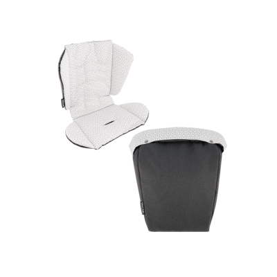 Twistshake Μαξιλάρι Καροτσιού Θέσης + Ποδόσακος Black