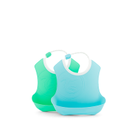 Twistshake Σαλιάρα 2τμχ 4+ Μηνών Pastel Blue / Green