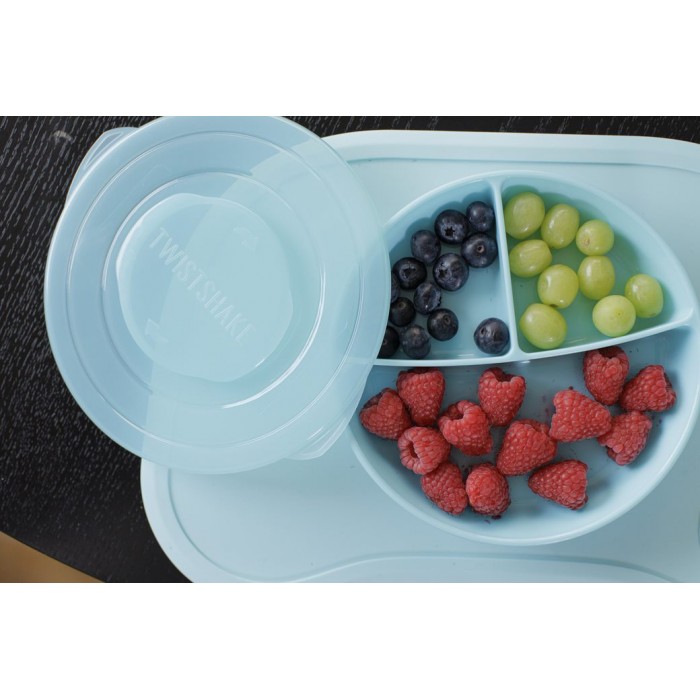 Twistshake Πιάτο με χωρίσματα Αντιολισθητικό 6+ Μηνών Pastel Blue