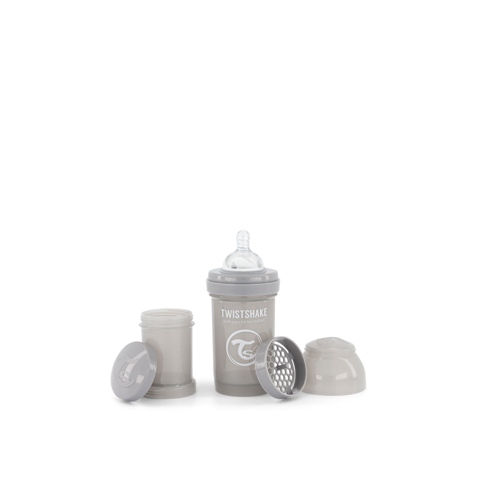 Twistshake Μπιμπερό Κατά Των Κολικών 180ml Pastel Grey