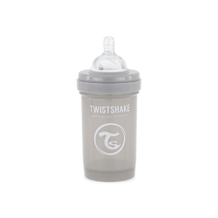 Twistshake Μπιμπερό Κατά Των Κολικών 180ml Pastel Grey