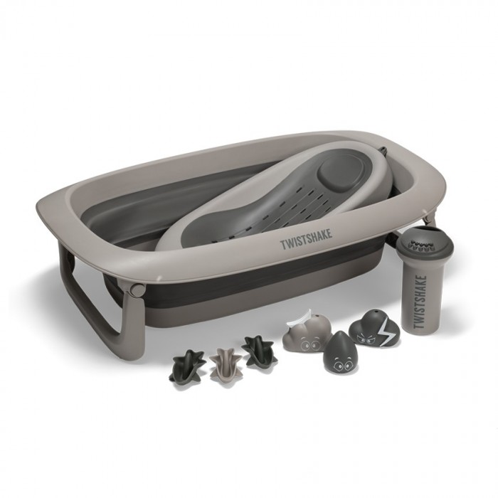 Twistshake Βρεφικό Μπανάκι με Αξεσουάρ Faded Grey V2
