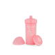 Twistshake Κύπελλο Kid Cup 360ml 12+ Μηνών Pastel Pink με μίξερ φρούτων