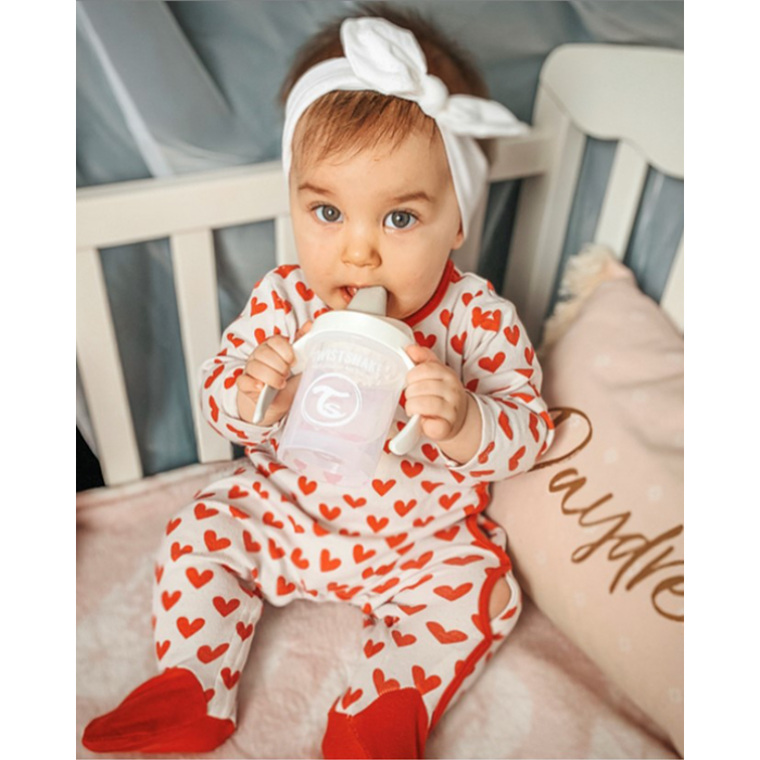 Twistshake Κύπελλο Mini Cup 230ml 4+ Μηνών White με μίξερ φρούτων