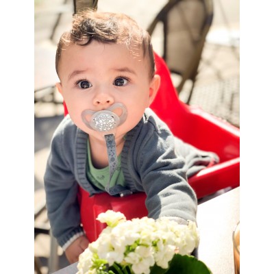 Twistshake Κλιπ Πιπίλας Pastel Grey