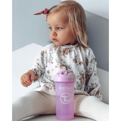 Twistshake Κύπελλο Straw Cup 360ml 6+ Μηνών Pastel Purple