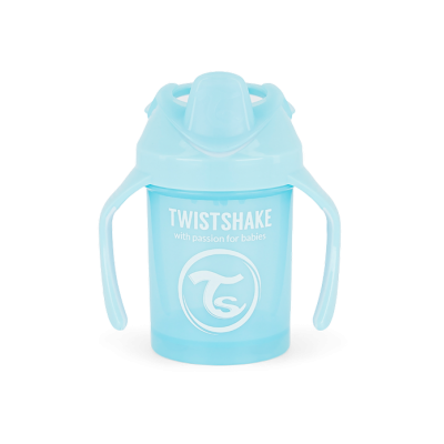 Twistshake Κύπελλο Mini Cup 230ml 4+ Μηνών Pastel Blue με μίξερ φρούτων