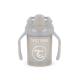 Twistshake Κύπελλο Mini Cup 230ml 4+ Μηνών Pastel Grey με μίξερ φρούτων