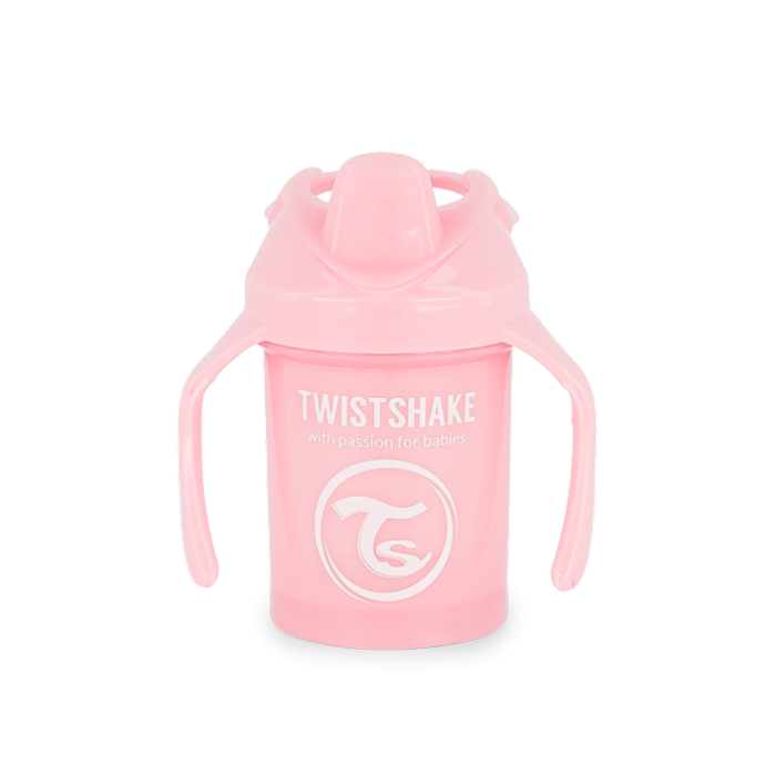 Twistshake Κύπελλο Mini Cup 230ml 4+ Μηνών Pastel Pink με μίξερ φρούτων
