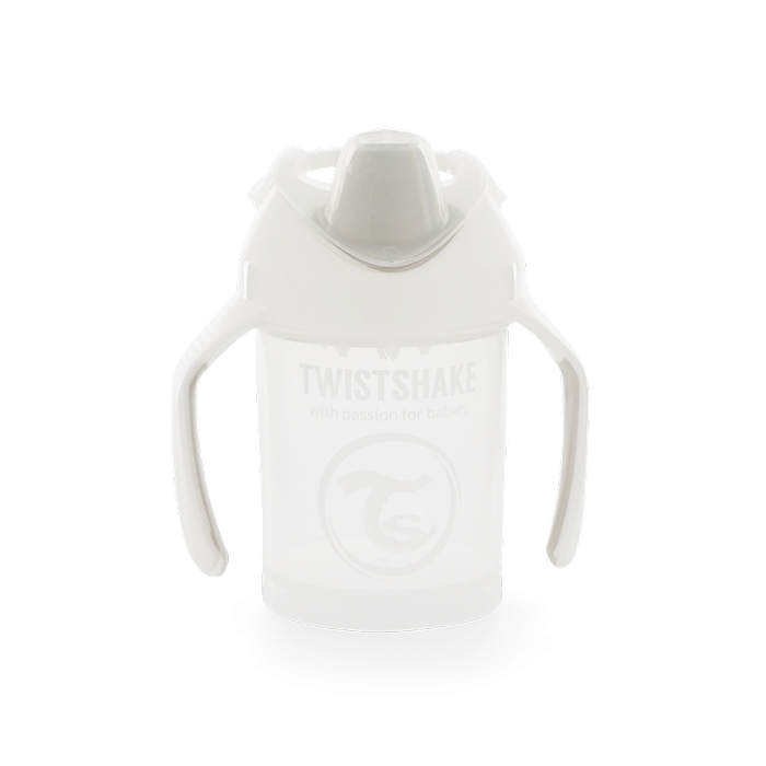 Twistshake Κύπελλο Mini Cup 230ml 4+ Μηνών White με μίξερ φρούτων