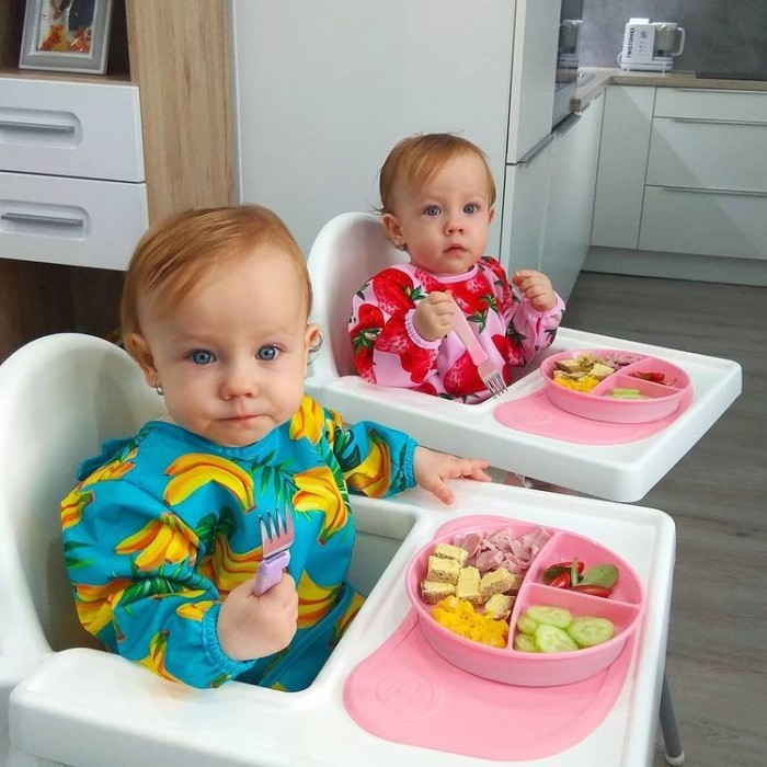 Twistshake Πιάτο με χωρίσματα Αντιολισθητικό 6+ Μηνών Pastel Pink