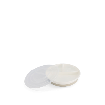 Twistshake Πιάτο με χωρίσματα Αντιολισθητικό 6+ Μηνών White