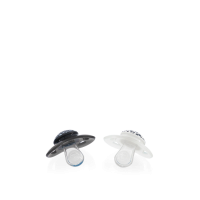 Twistshake 2x Πιπίλα 6+ Mηνών Black / White