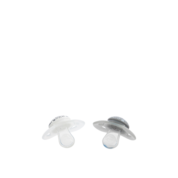 Twistshake 2x Πιπίλα 0-6 Μηνών Pastel Grey / White