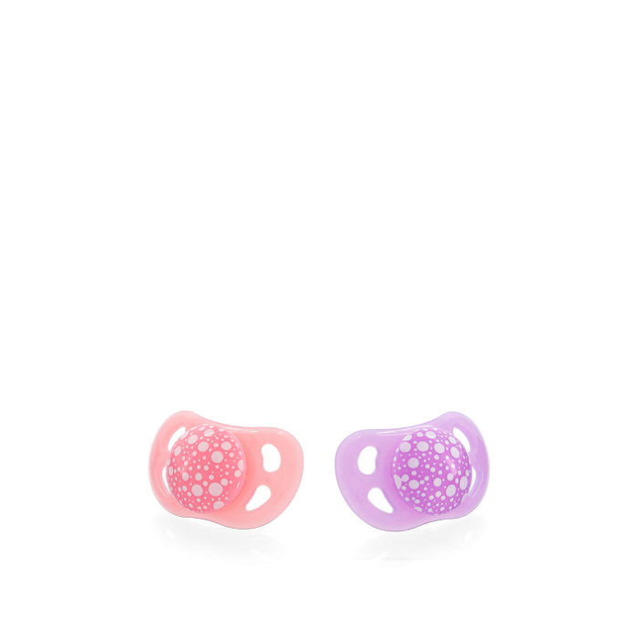 Twistshake 2x Πιπίλα 6+ Μηνών Pastel Pink / Purple