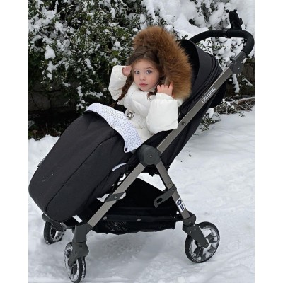 Twistshake Μαξιλάρι Καροτσιού Θέσης + Ποδόσακος Black