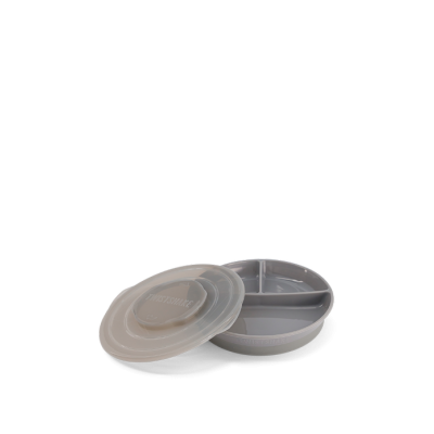 Twistshake Πιάτο με χωρίσματα Αντιολισθητικό 6+ Μηνών Pastel Grey