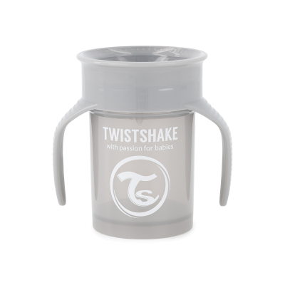 Twistshake Κύπελλο Spill-Free 360° 230ml 6+Μηνών Pastel Grey