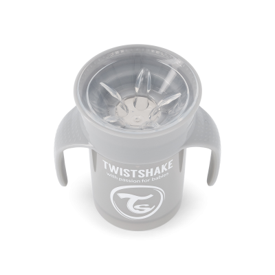 Twistshake Κύπελλο Spill-Free 360° 230ml 6+Μηνών Pastel Grey