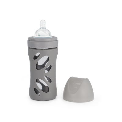 Twistshake Μπιμπερό Γυάλινο Κατά Των Κολικών 260ml Pastel grey