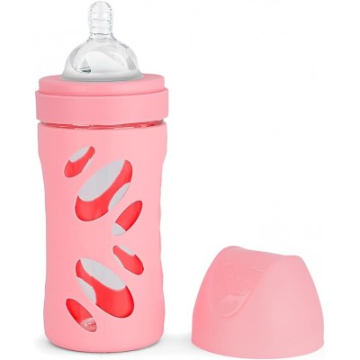 Twistshake Μπιμπερό Γυάλινο  Κατά Των Κολικών 260ml Pastel Pink