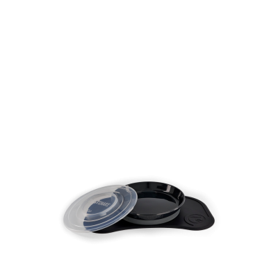 Twistshake Σουπλά Click-Μat + πιάτο Black